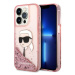 Karl Lagerfeld KLHCP14LLNKHCP hard silikonové pouzdro iPhone 14 PRO 6.1" pink Glitter Karl Head