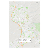 Mapa Granada color, (26.7 x 40 cm)