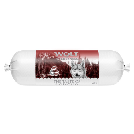 Wolf of Wilderness "The Taste Of" 6 x 400 g - Wurst - Canada - hovězí, krůtí, treska