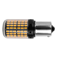 Rabel LED autožárovka BAU15S 144 led 4014 CANBUS PY21W oranžová