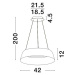 NOVA LUCE závěsné svítidlo ALBA bílý hliník šampaň a zlatá LED 40W 230V 3000K IP20 stmívatelné 9