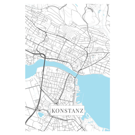 Mapa Konstanz white, (26.7 x 40 cm)