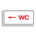 Accept Piktogram "WC VLEVO" (160 × 80 mm) (bílá tabulka - barevný tisk)