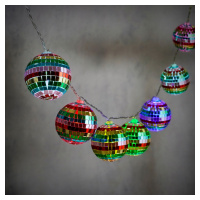 Lichtsnoer met discoballen 6cm incl. LED 1,5m 10-lichts - Dancer