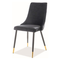 Jídelní židle PAONU 2 černá/zlatá
