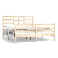 Rám postele masivní dřevo 160 × 200 cm, 3105870