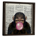Wallity Nástěnný obraz Monkey 34x34 cm II