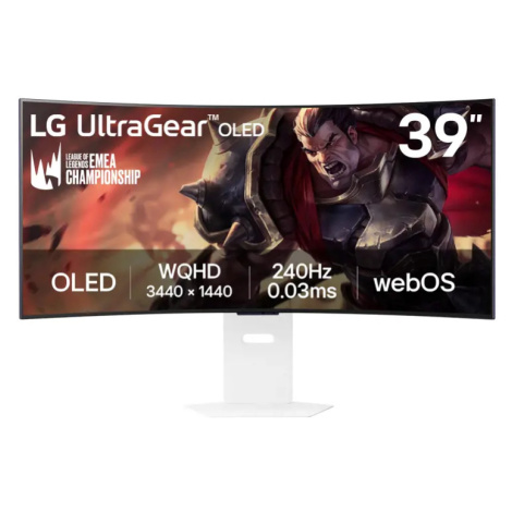 LG UltraGear/39GX90SA-W/39"/OLED/wQHD/240Hz/1ms/Blck-White/2R