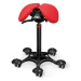 Sedlová židle Salli SwingFit Barva čalounění: Kůže - PQ červená #05011/PQ, Konstrukce: černá + m