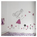 Dětské samolepky na zeď - Víla v pastelových barvách s motýly a květinami od INSPIO