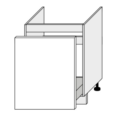 ArtExt Kuchyňská skříňka spodní dřezová PLATINIUM | D1ZA 60 Barva korpusu: Grey