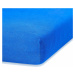 Modré elastické prostěradlo s vysokým podílem bavlny AmeliaHome Ruby, 160/180 x 200 cm