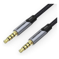 Vention TRRS 3.5mm Male to Male Aux Cable 0.5m Gray