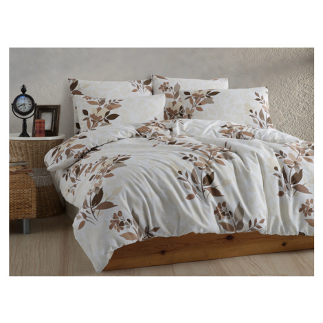 Brotex Flanelové francouzské povlečení 240x200, 70x90 Liby hnědá