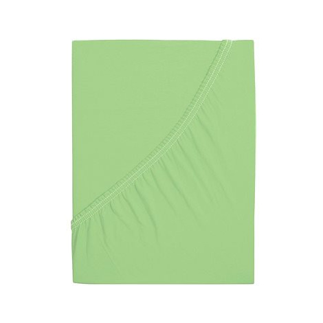 B.E.S. PETROVICE Prostěradlo Jersey česaná bavlna MAKO 160 × 200 cm, světle zelené B.E.S. - Petrovice