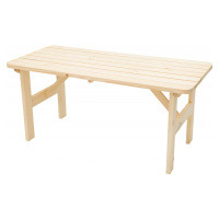 DEOKORK Masivní dřevěný zahradní stůl z borovice dřevo 32 mm (220 cm)