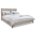 Béžová čalouněná dvoulůžková postel s roštem 180x200 cm Eve – Miuform