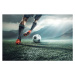 Fotografie Legs of soccer player kicking the ball, anton5146, 40 × 26.7 cm