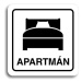 Accept Piktogram "apartmán III" (80 × 80 mm) (bílá tabulka - černý tisk)