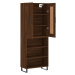 vidaXL Skříň highboard hnědý dub 69,5 x 34 x 180 cm kompozitní dřevo