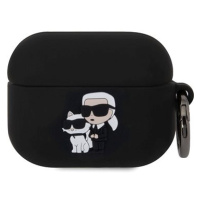 Karl Lagerfeld 3D Logo NFT Karl and Choupette Silikonové Pouzdro pro AirPods Pro Black