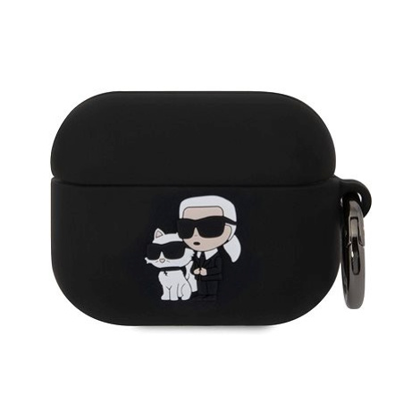 Karl Lagerfeld 3D Logo NFT Karl and Choupette Silikonové Pouzdro pro AirPods Pro Black