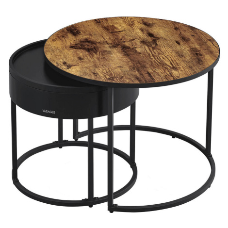 MID.YOU KONFERENČNÍ STOLEK, hnědá, černá, kov, kompozitní dřevo, 60/60/45 cm