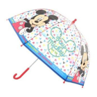 Mickey deštník průhledný manuální modrý