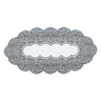 Žakárový ubrus - běhoun ANDREAS 60x120 cm šedá/bílá MyBestHome