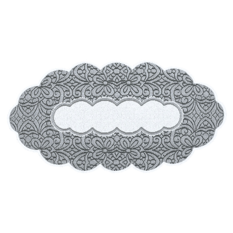 Žakárový ubrus - běhoun ANDREAS 60x120 cm šedá/bílá MyBestHome MyBestHome PRO