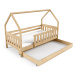 Eka Dětská dřevěná postel ve tvaru domečku JASMÍNA, 160 x 80 cm Bílá