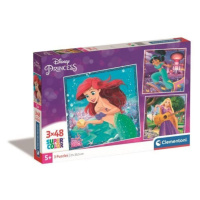 Clementoni Puzzle 3x48el čtvercové Disney Princess