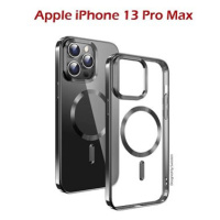 Swissten Clear Jelly MagStick Metallic pro iPhone 13 Pro Max černé