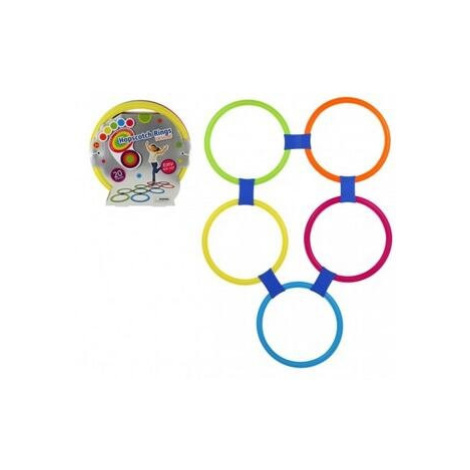 Kruhy skákací barevné 10ks plast průměr 27cm Teddies