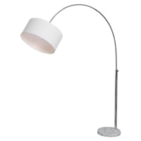 Invicta Interior Designová kovová stojací lampa bílá - Boro