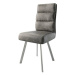 DELIFE Jídelní židle Pela-Flex šedá vintage oválná podnož nerezové oceli