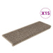 vidaXL Samolepící nášlapy na schody vzhled sisal 15ks 65x21x4cm béžové