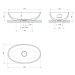 OMNIRES SHELL M+ umyvadlo na desku, 60 x 35 cm bílá mat /BM/ SHELLUNBM