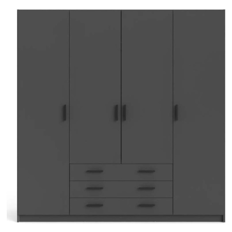 Tmavě šedá šatní skříň 196x200 cm Sprint - Tvilum