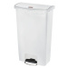 Rubbermaid Odpadkový koš s pedálem SLIM JIM®, objem 68 l, š x v x h 322 x 803 x 500 mm, bílá