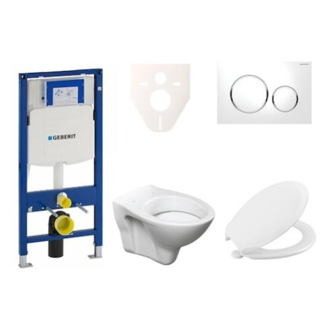 Cenově zvýhodněný závěsný WC set Geberit do lehkých stěn / předstěnová montáž+ WC S-Line S-line 