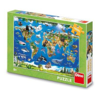 Dino MAPA ZVÍŘAT 100 XL Puzzle