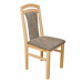 Jídelní židle Sylva, buk/černo-béžová tkanina
