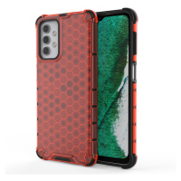 Honeycomb pancéřové pouzdro se silikonovým rámem pro Samsung Galaxy A32 5G red