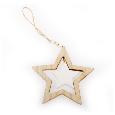 Závěsná vánoční dekorace ve tvaru hvězdy Dakls Bernice