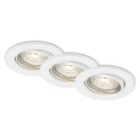 BRILONER 3ks sada LED vestavné svítidlo, pr. 8,6 cm, 5 W, bílé BRILO 7050-036