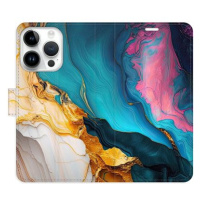 iSaprio Flip pouzdro Colourful Marble pro iPhone 15 Pro