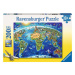 Ravensburger 12722 puzzle velká mapa světa 200 dílků xxl