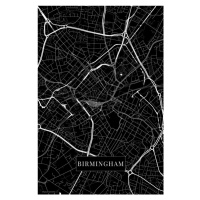 Mapa Birmingham black, (26.7 x 40 cm)