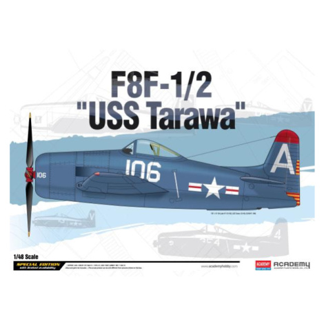 Model Kit letadlo 12313 - F8F-1/2 "USS Tarawa" LE: (1:48)